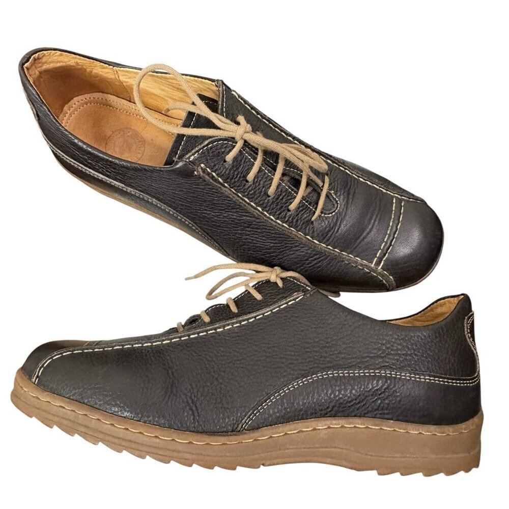 Sandro Brazil Amazonas Leather Comfort Classic Brown Lace Up Shoes Women’s 9.5 D